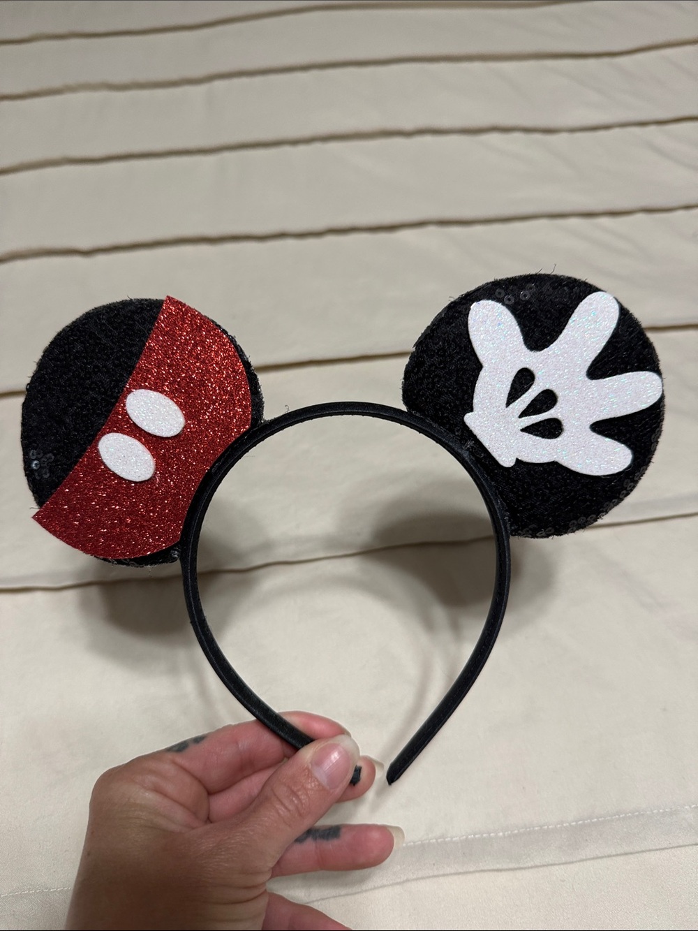 Disney Black, Red & White Kids Mickey Mouse Ear Headband